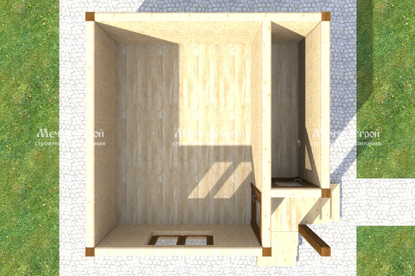 каркасный дом 4.0x4.0 - вид сверху