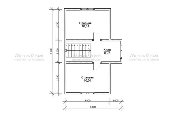 дом из профилированного бруса 7.5x6.0 - схема (2)
