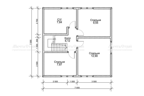 каркасный дом 8.8x7.0 - схема (2)