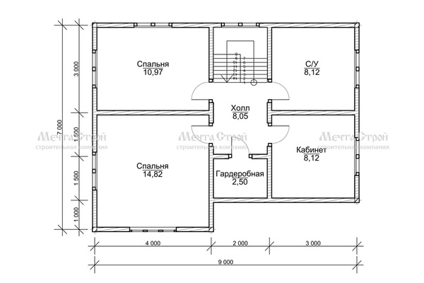 дом из профилированного бруса 11.5x8.0 - схема (2)