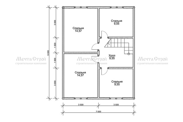 каркасный дом 10x8.5 - схема (2)