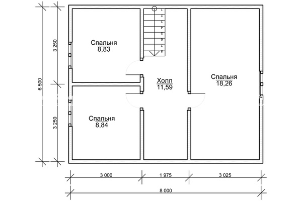 дом из профилированного бруса 9.5x8.0 - схема (2)