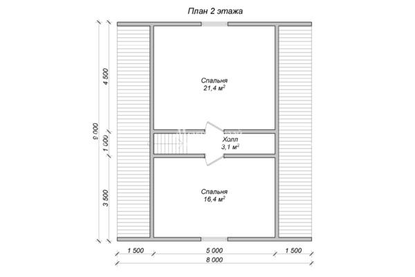 каркасный дом 9.0x8.0 - схема (2)