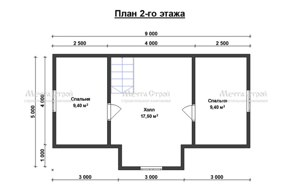 дом из профилированного бруса 9.0x6.0 - схема (2)