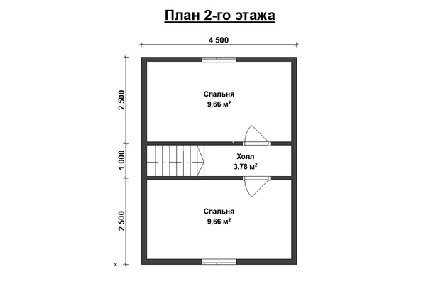 дом из профилированного бруса 6.0x6.0 - схема (2)