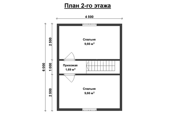дом из профилированного бруса 8.0x6.0 - схема (2)
