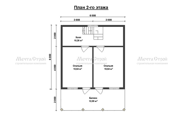 каркасный дом 8.0x6.0 - схема (2)