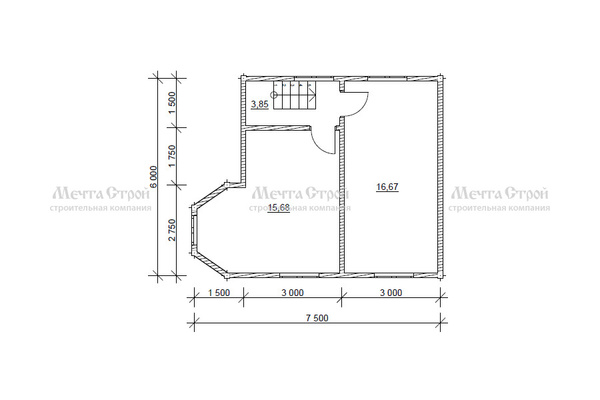 каркасный дом 7.5x6.0 - схема (2)