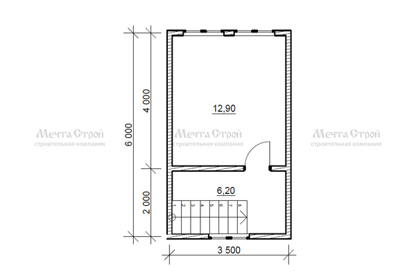 дом из профилированного бруса 8.5x6.0 - схема (2)