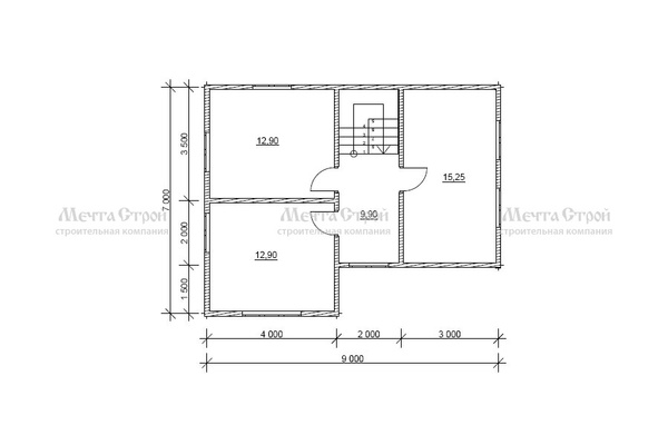 дом из профилированного бруса 9.0x7.5 - схема (2)
