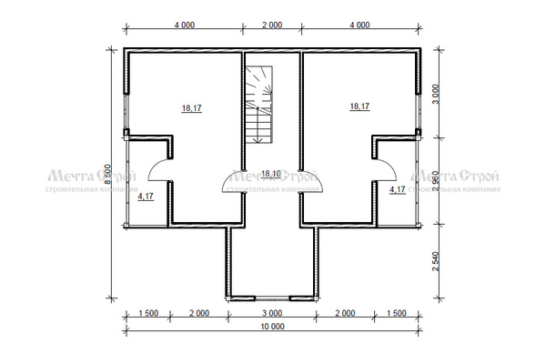 каркасный дом 10.0x8.0 - схема (2)