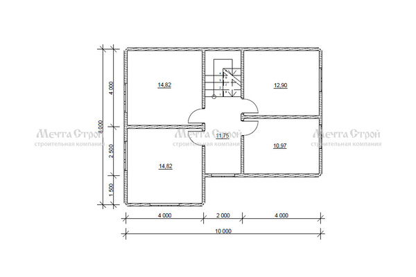 дом из профилированного бруса 10.0x8.5 - схема (2)