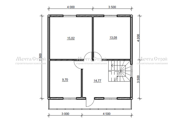 каркасный дом 9.5x9.5 - схема (2)