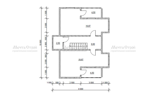 дом из профилированного бруса 10.0x9.5 - схема (2)