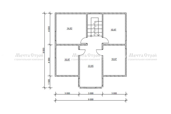 дом из профилированного бруса 11.5x9.5 - схема (2)
