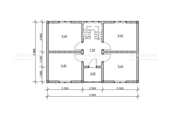 каркасный дом 9.0x7.0 - схема (2)